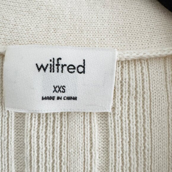 Wilfred Ribbed Crop Cardigan in Ivory, size XXS - Picture 3 of 8